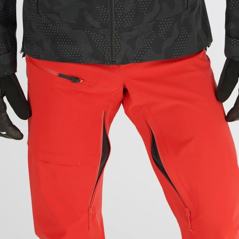 Red Salomon Outlaw 3L Men's Ski Pants | PH 98240E